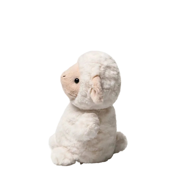 Lamb Plush Toy – Soft Stuffed Sheep Doll with Embroidered Face | 18 cm