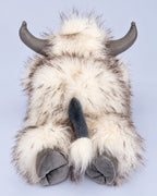 Frost White Highland cow plush toy 40cm, back view