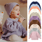Relaxed Crew Neck Jumper for Babies and Children - Soft Knit Pullover, 3 Months to 6 Years