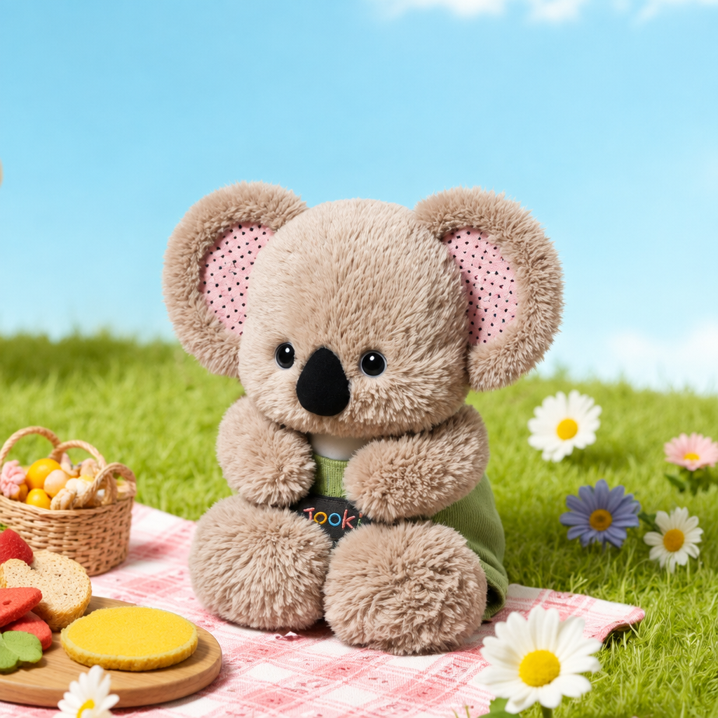 Large 44 cm plush animal soft toy dressed in dungarees – Koala