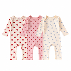Long Sleeve Cotton Baby Romper - All Over Print Sleepsuit Style Bodysuit, 3 to 24 Months