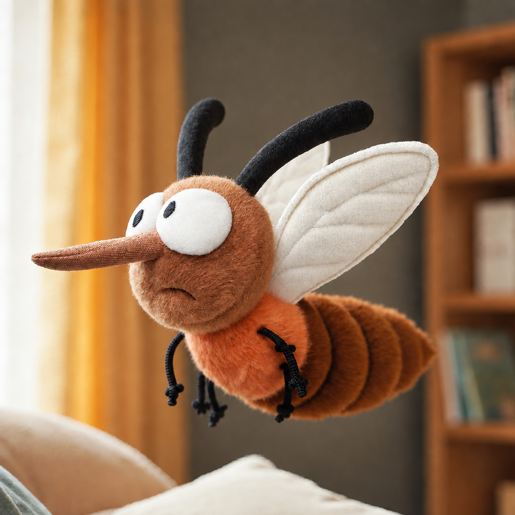 Plush insect soft toys including a mosquito, bee, ladybird, caterpillar and firefly – view 18 of 23