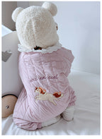 Padded Baby Snowsuit - Zip Up Wadded All-in-One with Back Embroidery, 3 to 24 Months