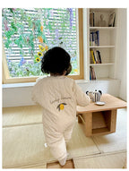 Padded Baby Snowsuit - Zip Up Wadded All-in-One with Back Embroidery, 3 to 24 Months