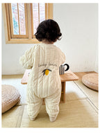 Padded Baby Snowsuit - Zip Up Wadded All-in-One with Back Embroidery, 3 to 24 Months