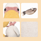 Plush pelican soft toy with long beak, 30 cm sitting height – view 4 of 5
