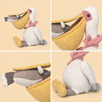 Plush pelican soft toy with long beak, 30 cm sitting height – view 3 of 5