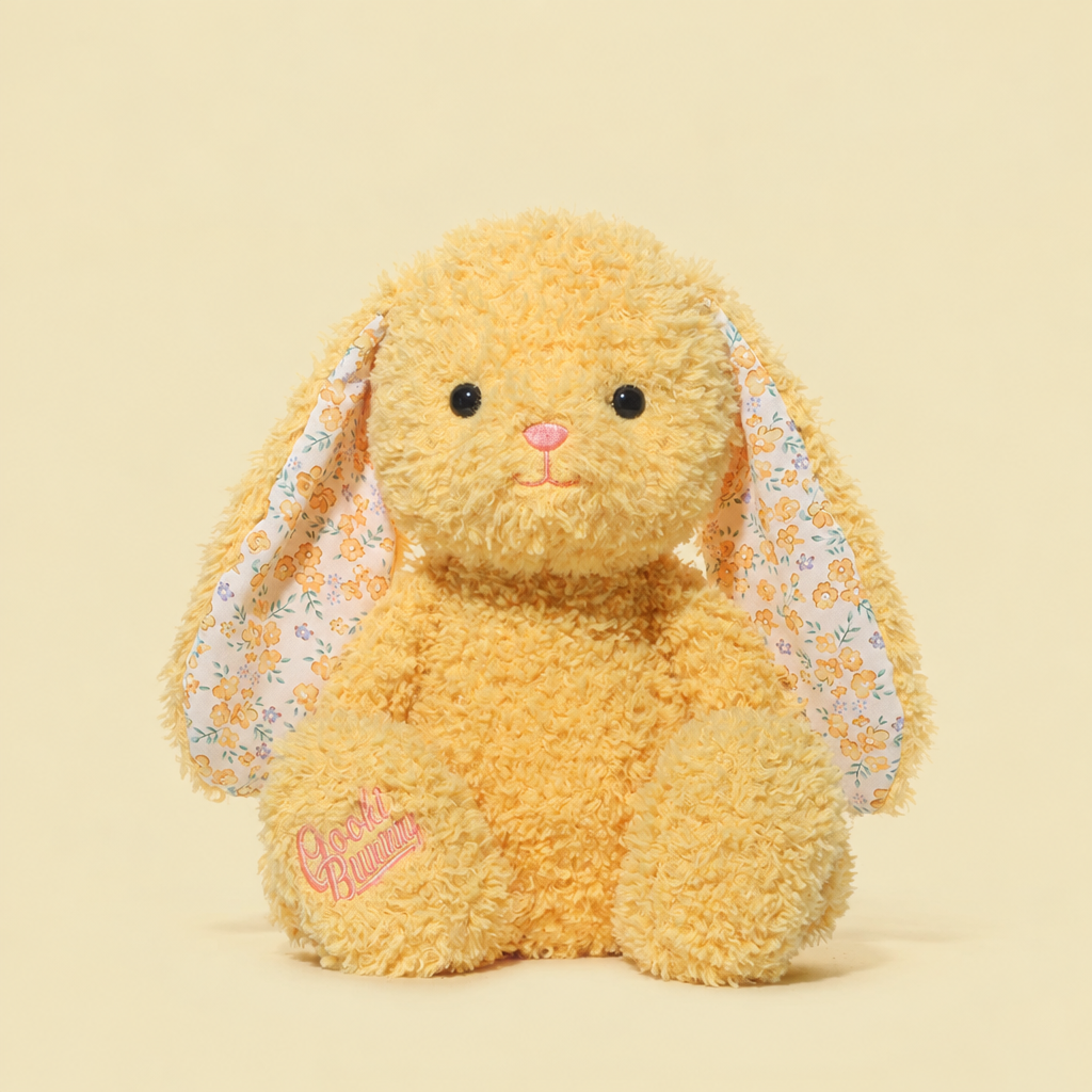 38 cm super soft plush bunny with floppy ears in a pastel shade – Lemon Daifuku