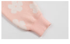 Floral Knit Two-Piece Baby Set - Pink