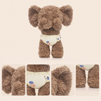 Fluffy long-pile plush animal soft toy, about 35cm tall – view 6 of 8