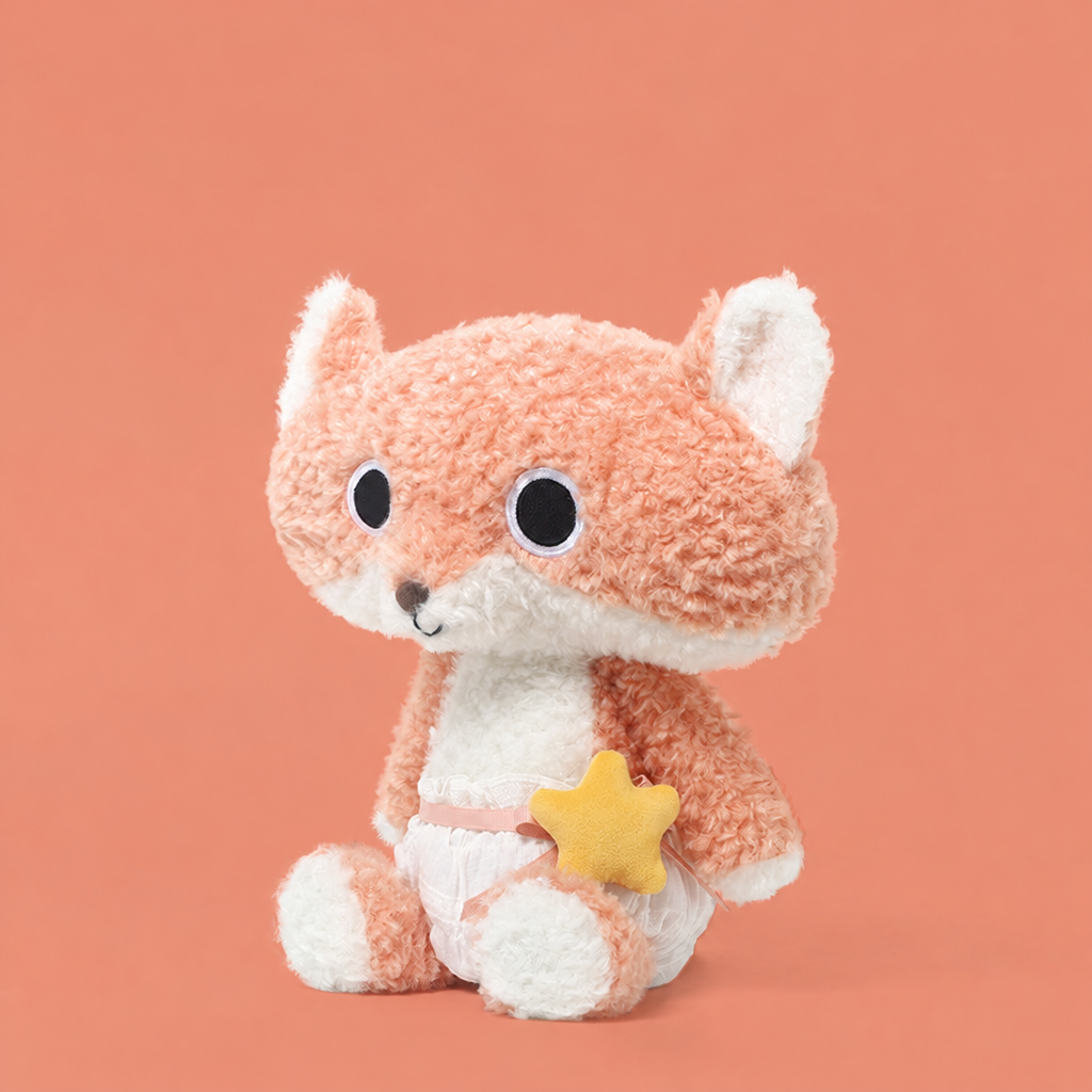 28 cm plush animal soft toy shown plain or dressed in a small outfit – Fox, Plain