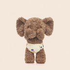 Fluffy long-pile plush animal soft toy, about 35cm tall – Elephant