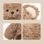 Short-plush bear and fox soft toys sitting upright, 37 cm – view 4 of 4