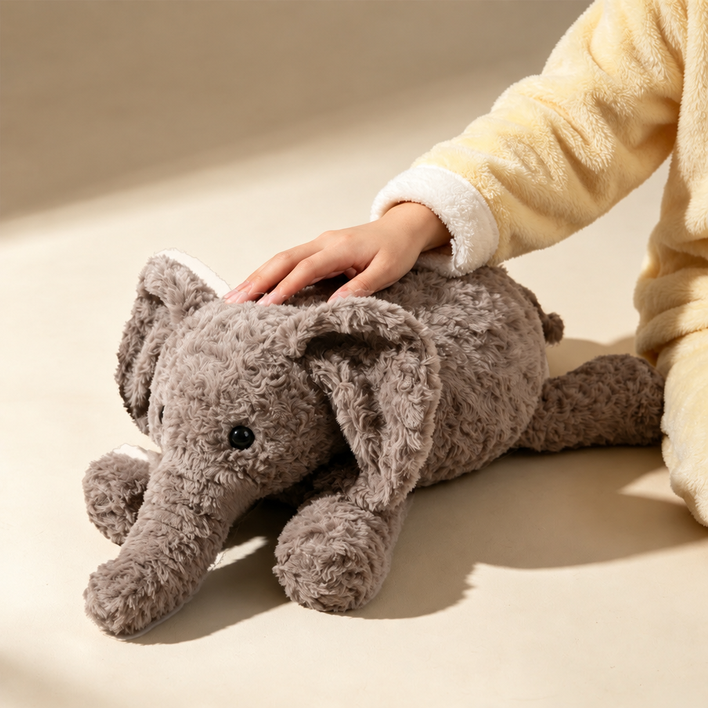 Short-plush animal soft toys including bunny, fox, elephant and hippo, 35 cm – view 3 of 8