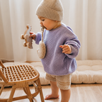 Relaxed Crew Neck Jumper for Babies and Children - Soft Knit Pullover, 3 Months to 6 Years