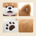 Short-plush shiba inu dog soft toy with curled tail, 34 cm long – view 3 of 4
