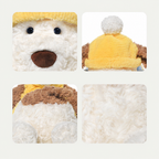 Soft plush puppy soft toys in three styles, including a sitting puppy holding a bee – view 5 of 7