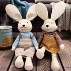 Rabbit Cushion 70 cm – Long Eared Bunny Shaped Pillow in Cotton, Blue or Coffee