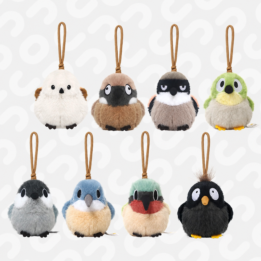 Palm-sized short-plush songbird soft toys including kingfisher and sparrow – view 17 of 19