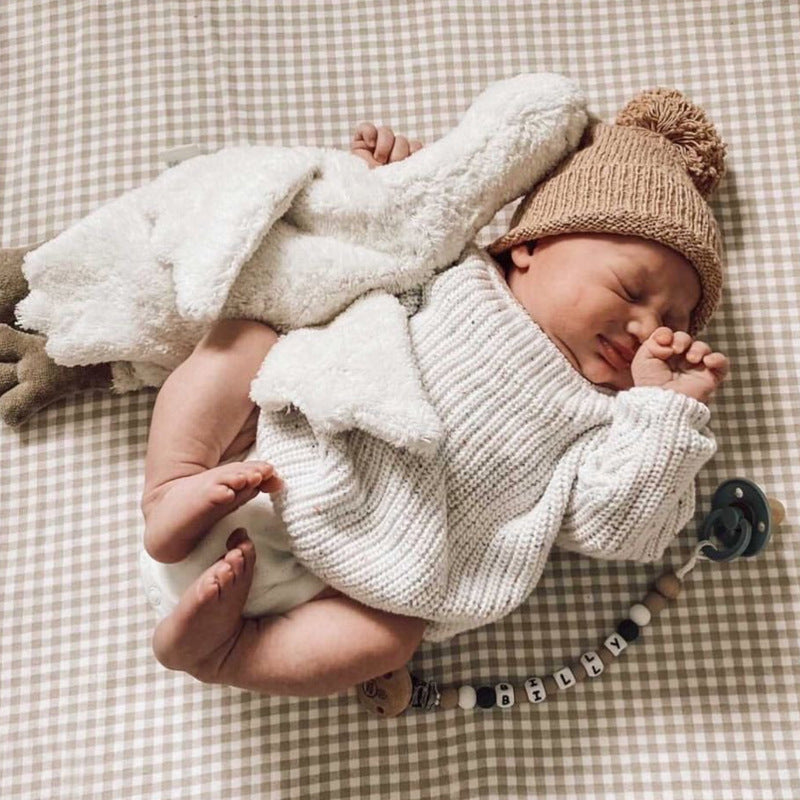 Cotton Crew Neck Jumper for Babies and Children - Relaxed Knit Pullover in Neutral Shades, 3 Months to 5 Years