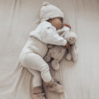 Cotton Crew Neck Jumper for Babies and Children - Relaxed Knit Pullover in Neutral Shades, 3 Months to 5 Years