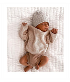 Cotton Crew Neck Jumper for Babies and Children - Relaxed Knit Pullover in Neutral Shades, 3 Months to 5 Years