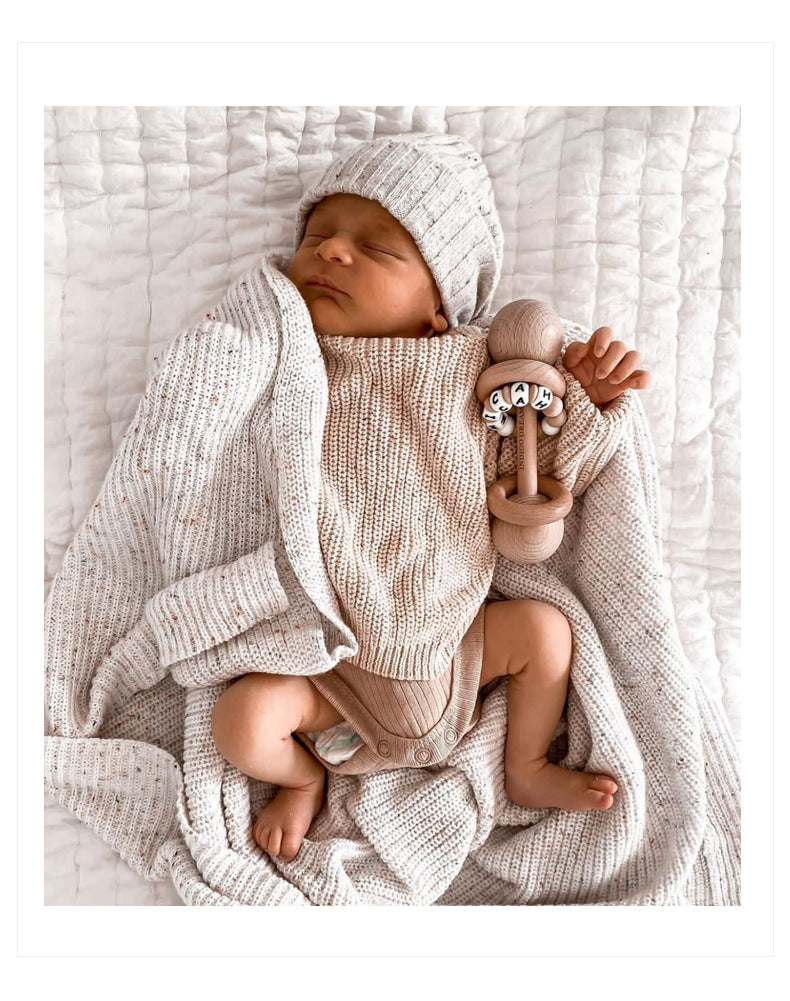Cotton Crew Neck Jumper for Babies and Children - Relaxed Knit Pullover in Neutral Shades, 3 Months to 5 Years